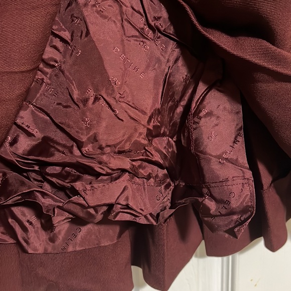 Celine Vintage Pleated Horsebit Midi Skirt - Picture 6 of 7